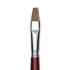 Escoda Bravo Light Ox Hair Brush - Bright, Long Handle, Size 14