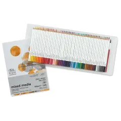 Winsor & Newton Studio Collection Watercolor Pencils - Set of 48, with Paper Pad and Brush