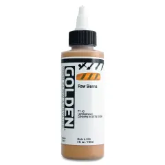 Golden High Flow Acrylics - Raw Sienna, 4 oz bottle
