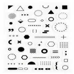 Small Geometric Details, Clear Stamps 4x6 inch by Wintertime Crafts