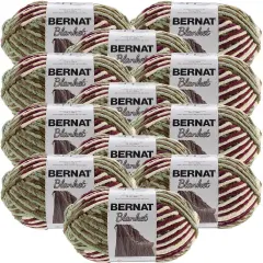 Multipack of 12 - Bernat Blanket Big Ball Yarn-Plum Fields