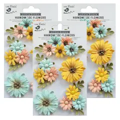 Pack of 3 - Little Birdie Fairy Garden Paper Flowers 5/Pkg-Sunshine And Lemonade