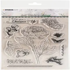 Studio Light Jenine's Mindful Art Essentials Clear Stamps-Peony