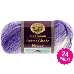 Multipack of 24 - Lion Brand Ice Cream Yarn-Grape