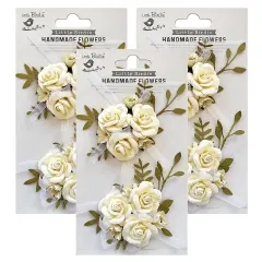Pack of 3 - Little Birdie Arion Paper Flowers 2/Pkg-Amor Mio