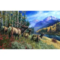 Sunsout Elk Anthem 1000 pc Jigsaw Puzzle 28448
