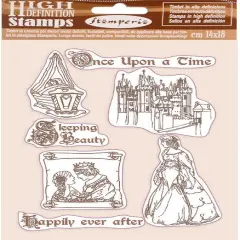 Stamperia Cling Rubber Stamp 5.5"X7"-Once Upon A Time, Sleeping Beauty