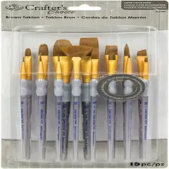Crafter's Choice Brown Taklon Brush Value Pack 15/Pkg