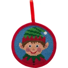 Alice Peterson Stitch-Ups Boy Elf Needlepoint Ornament Kit Multicolor
