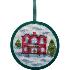 Alice Peterson Stitch-Ups Needlepoint Ornament Kit- Red House Multicolor