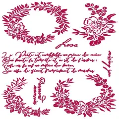 Stamperia Stencil G 8.27"X11.69"-Journal Garlands Love, Romantic