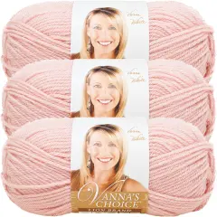 (3 Pack) Lion Brand Vanna's Choice Yarn - Pink