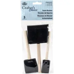 Crafter's Choice Foam Brushes 3/Pkg-1", 2" & 3" Widths