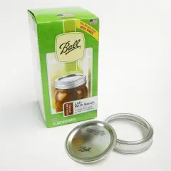 Ball Regular Mouth Canning Jar Dome Lids and Bands Pack of 12