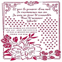 Stamperia Stencil G 8.27"X11.69"-Journal Flower W/Frame, Romantic