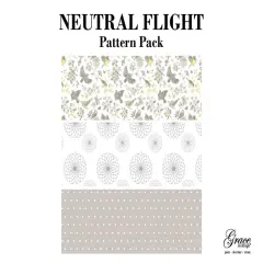 Neutral Flight - Decoupage Pack of 3 sheets! Each sheet is12x36 inches