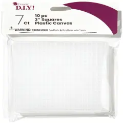 CousinDIY Clear Plastic Canvas Shape - 3" Squares, 10 pack