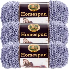 (3 Pack) Lion Brand Homespun Yarn - Purple Aster