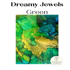 Dreamy Jewels - Green - Decoupage & Mixed Media Art Paper (small)
