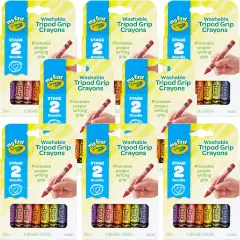 Multipack of 8 - Crayola My First Washable Tripod Grip Crayons-8/Pkg