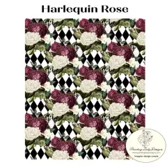 Harlequin Rose Decoupage Paper (large)