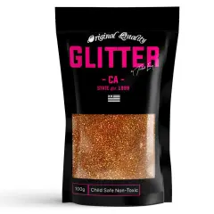 Copper Holographic Premium Glitter Multi Purpose Dust Powder 100g / 3.5oz for use with Arts & Crafts Wine Glass Decoration Weddings Cards Flowers Cosmetic Face Body (PACKAGING MAY VARY)