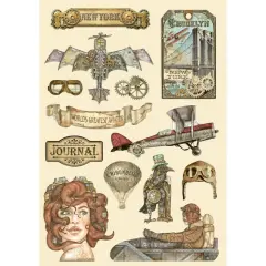 Stamperia Wooden Shapes A5-Sir Vagabond Aviator