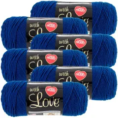 Multipack of 6 - Red Heart With Love Yarn-Peacock