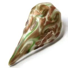 72mm White Foil Glass Drip Pendant