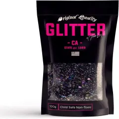 Black Holographic Chunky Glitter ✮ Chunky Glitter Mix ✮ 100g Festival Glitter Cosmetic Face Body Hair Nails