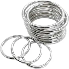 Metal Rings for Macrame Metal Rings for Crafts 2 Inch for Macrame Plant Hangers Dog Collars 10 Pack 5Mm Thick Welded Heavy Duty Metal O Rings 2 in Buckle for Macrame Ring 50Mm O Rings Metal 60Mm Metal Ring