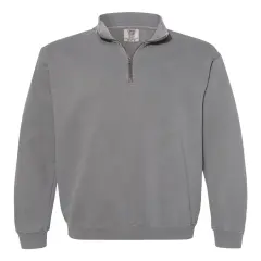 Comfort Colors&reg; Garment-Dyed Quarter Zip Sweatshirt Grey