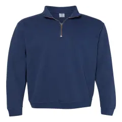 Comfort Colors&reg; Garment-Dyed Quarter Zip Sweatshirt True navy