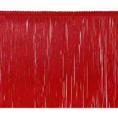 5 Yards of 4" Chainette Fringe Trim | 5 yard cut Red