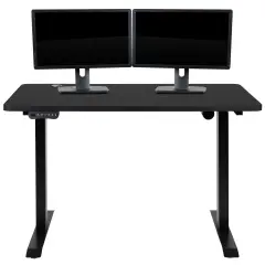 Emma and Oliver Electric Height Adjustable Standing Desk - 48" Wide x 24" Deep Black