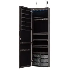 5 LEDs Jewelry Armoire Wall Mounted / Door Hanging Mirror