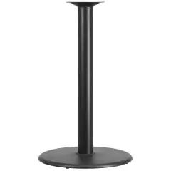 Emma and Oliver 24'' Round Restaurant Table Base with 4'' Dia. Bar Height Column Black