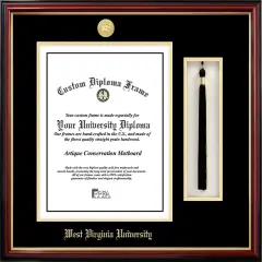 West Virginia University 11w x 14h Tassel Box and Diploma Frame