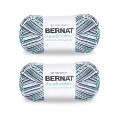 Bernat Handicrafter Cotton Big Ball Crown Jewels Ombre Yarn - 2 Pack of 340g/12oz - Cotton - 4 Medium (Worsted) - 608 Yards - Knitting/Crochet