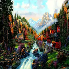 Sunsout Autumn Run 500 pc Jigsaw Puzzle 26213