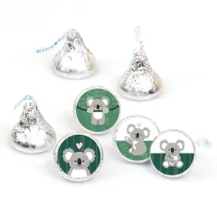 Big Dot of Happiness Koala Cutie - Bear Birthday Party and Baby Shower Round Candy Sticker Favors - Labels Fits Chocolate Candy (1 sheet of 108)