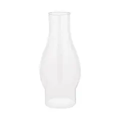 Clear Glass Smooth Top Oil Lamp Chimney 3" OD Base x 8 1/2" High