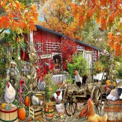 Sunsout Barnyard Chickens 500 pc Jigsaw Puzzle 34871