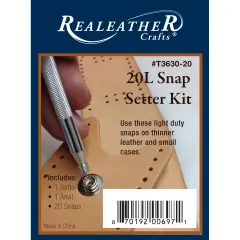 Realeather(R) Crafts 20L Snap Setter Kit-Nickel
