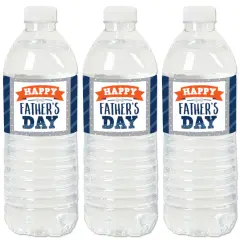 Big Dot of Happiness Happy Father's Day - We Love Dad Party Water Bottle Sticker Labels - Set of 20