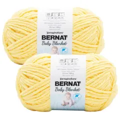 (Pack of 2) Bernat Baby Blanket Big Ball Yarn-Buttercup