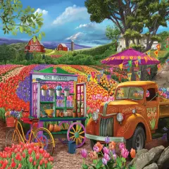 Sunsout Roadside Tulips 1000 pc Jigsaw Puzzle 31712