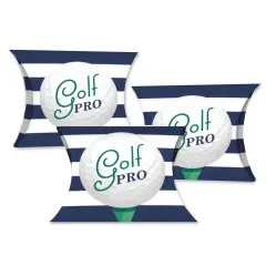 Big Dot of Happiness Par-Tee Time - Golf - Favor Gift Boxes - Birthday or Retirement Party Petite Pillow Boxes - Set of 20