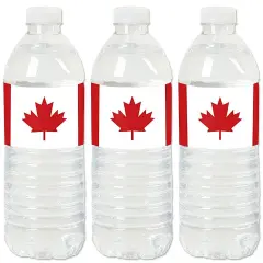 Big Dot of Happiness Canada Day - Canadian Party Water Bottle Sticker Labels - Set of 20