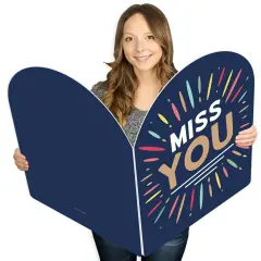 Big Dot of Happiness Miss You - Going Away Giant Greeting Card - Big Shaped Jumborific Card
